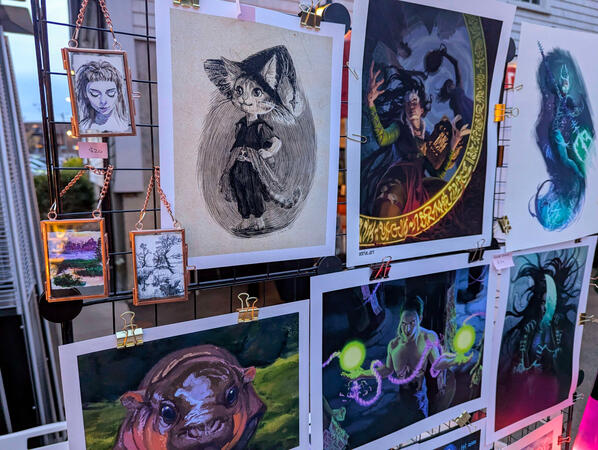 Brighton Bazaar Half-O-Ween 2025. Ft. the work of Aaric Liu (xtrix.art) and Lexi DeLeon (IG @lecksydee)